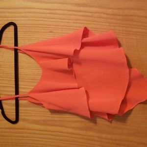 Orange criss cross tank top